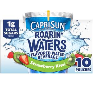 Capri Sun Roarin' Waters Strawberry Kiwi Surf Flavored Water, 10 ct - Pouches, 60.0 fl oz Box