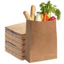 Perfect Stix 52lb Kraft Brown Paper Shopping Bags- Pack of 50ct, 57lb-pack of 50ct