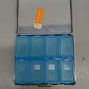 Metal Pill Organizer Box with Mirror  8 Compartment Chrome Pill Case, Pocket-Size Travel Pill Container for Vitamins, Seniors, Daily Use (Floral Anatomy of The Heart)