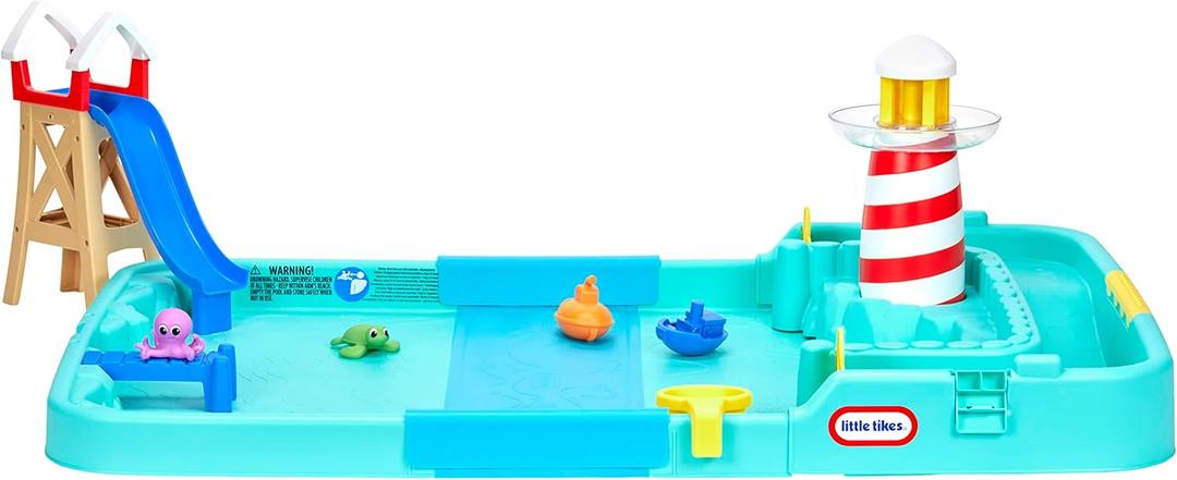 Little Tikes Splash Beach Water Table Splash Pad, with Fun Functions and Accessories, Compact Foldable Model for Travel, Easy to Store, Great Gift from 2 Years