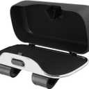 Sunglasses Holder for Car Visor, PU Leather Glasses Case with Clips Magnetic Closure Eyeglasses Holder, Black