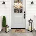 Mohawk Home Entryway Door Mat 1' 6" X 2' 6" All Weather Outdoor Non Slip Recycled Rubber Doormat, Harvest Chalk Home Tan