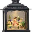 Eldnacele Musical Snow Globe Lantern with Timer, Lighted USB/Battery Operated Swirling Singing Water Glittering Lantern, Snow Globes for Adults and Kids Christmas Decoration Snowman