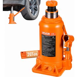 VEVOR Hydraulic Bottle Jack, 20 Ton/44092 LBS All Welded Bottle Jack, 7.5-14 inch Lifting Range, with 3-Section Long Handle, for Pickup Truck, Truck, Car, RV, Auto Repair, Industrial Engineering