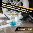 Raincovo Foam Cannon with Short Pressure Washer Gun, Dual Connector Accessories, Snow Soap Attachment for Car Wash, 5 Nozzles Tips with Holder, 1/4 Quick Connect, Additional 1.1 mm Orifice Nozzle