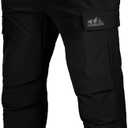 Men's Track Pants Outdoor Athletic Running Casual Joggers Pants with Zipper Pockets Lightweight Quick Dry (Black)