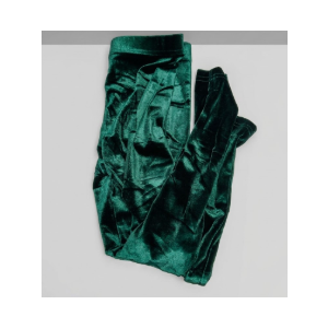 Girls Velvet Leggings Green Size Medium