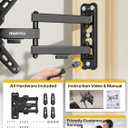 MonTEK Full Motion TV Wall Mount Bracket for Most 13-43 Inch LED LCD Flat Screen TVs & Monitors, Swivel Tilt Extension Rotation with Articulating Arms, TV Mount Max VESA 200x200mm, up to 44lbs