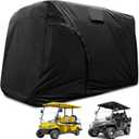 Golf Cart Cover , All-Weather Protection Golf Cart Rain Covers, UV Resistant with Windproof Buckle Golf Cart Accessories (Fits for Club Car, for EZGO, for Yamaha), 4/6 seats (126″ L x 56″ W x 78″ H)