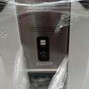 AGLUCKY Nugget Ice Maker Countertop, Portable Crushed Ice Maker Machine with Handle, 35lbs/24H, One-Click Operation, Self Cleaning Ice Machine for Home/Kitchen/Office(Stainless Steel)