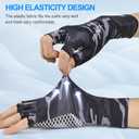 2 x Fly Fishing Gloves Men Sun Sleeves Fingerless UPF Camo Quick-Drying UV Sun Protection for Kayak Rowing Adults Women (Medium)