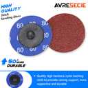 100Pcs 2 Inch die Grinder Sanding Disc, Roll Lock Quick Change Disc 36/60/80/120/240 Girt Die for Drill 1/4" Holder,Surface Prep Strip Grind Polish Finish Burr Rust Paint Removal