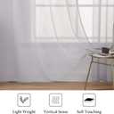 MIULEE 2 Panels Solid Color Sheer Window Curtains Elegant Window Voile Panels/Drapes/Treatment for Bedroom Living Room (54X54 Inches Light Grey)