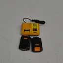 3.0Ah Replacement for Dewalt Battery 20V 2Pack and Charger Compatible with DCB102 DCB104 DCB118 DCB115 DCB206 DCB204(Orange) (Orange)