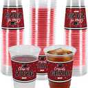 Labrostar 50Pcs Graduation Decorations 2026 Disposable Graduation Cups Congrats Grad Class of 2026 Decorations Graduation Party Supplies 16oz Maroon