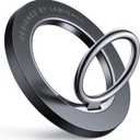 Lamicall Magnetic Phone Ring Grip for MagSafe - 360 Rotation Strong Magnet Finger Ring Holder Grip Stand, Mag Safe Kickstand Accessories for iPhone 17 16 15 14 Air Pro Max Plus, Androids, Misty Black