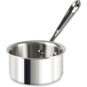 All-Clad D3 Stainless Steel 0.5 Quart Butter Warmer Saucepan- Made in the USA- The Original Bonded Professional Cookware- Oven Safe & Induction Compatible