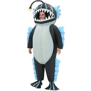 Inflatable Costume,Anglerfish Inflatable Costume for Adult,Funny Halloween Blow up Costumes for Men& Women