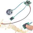 Icstation Recordable Sound Module, Button Control Sound Chip 8M MP3 WAV Music Voice Player Programmable Board with Speaker for DIY Birthday Music Box Greeting Card Present