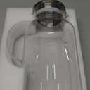 Bivvclaz 2 Liter 68 oz Glass Pitcher with Lid and Handle, Glass Carafe for Hot/Cold Water, Large Iced Tea Pitcher for Coffee, Juice and Homemade Beverage (Clear)