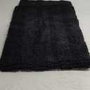 Turquoize Luxurious Non-Slip Shaggy Chenille Kitchen Runner Black Kitchen Rug Ultra Soft Plush Carpet Mat Shag Shower Bath Runner Absorbent Large Bath Mat for Entryway, Size 59 & 20 Inches, Black (59" x 20")