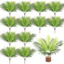 Giegxin Artificial Palm Plants Leaves Imitation Fake Palm Tree Leaves Decor Greenery Faux Tropical Faux Plants Fronds for Palms Sunday Garden Hawaiian Party Jungle Party Decor(12 Pieces)