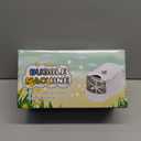 Bubble Machine, Automatic 18000+ Per Minute Big Bubbles Blower Maker for Kids Toddlers with 2 Speeds,6 Wands,Operated by Plugin or Batteries for Outdoor/Indoor Birthday Parties,Wedding (White)