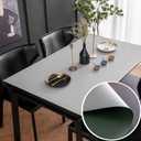 PU Leather Table Cloths Rectangle Table Cover Protector for Dining Room Table,2mm Thick,Double-Sided Usable,Waterproof and Oil-Proof Rectangular Table Pads
