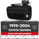 Exterior Front Driver Door Handle Replacement - Compatible with 1995-2004 Toyota Tacoma - Smooth Black, Plastic - OEM 69220-35020, 91319, 79344, TO1310117