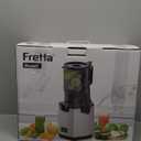 Cold Press Juicer Machines,Fretta Slow Masticating Juicers with 5.3" Large Feed Chute Fit Whole Fruits & Vegetable Easy Clean Self Feeding Juice Extractor,Tritan Material BPA Free 250W,Stainless Steel (Silver)