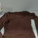 Trendy Queen Womens Long Sleeve Shirts Crop Tops Basic Square Neck Going Out Fall Fashion 2025 Fitted Clothes Workout Outfits (Medium, Coffee)