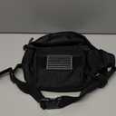 Tactical Fanny Pack,Military Waist Bag Pack with U.S Patch Utility Hip Belt Bumbag for Outdoor Fishing Hiking (Black(4 Zipper Pockets))