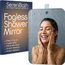 Shower Mirror - Fogless for Shaving & Washing Your Face - Anti-Fog - for Men & Women - Exfoliate, Scrub and Groom Your Face