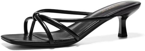 SKETOE Kitten Heels for Women Strappy Flip Flop Heeled Sandals Fashion Women's Dressy 2 Inch Square Open Toe Heels for Party & Wedding 8