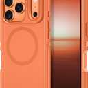 I-HONVA for iPhone 17 Pro Max Case [Compatible with MagSafe] Shockproof 3-Layer Full Body Protection [Without Screen Protector] Rugged Heavy Duty Cover Case for Apple iPhone 17 Pro Max,Orange