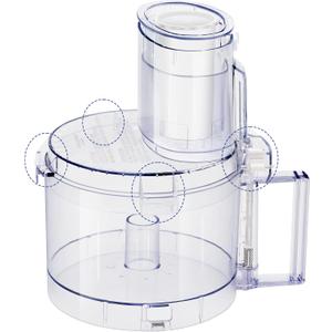 7 Cup FP-631AGTXT-1 with 4 Locking Tabs Complete Accessories Fits Cuisinart Food Processor Replacement Parts,Contain Bowl, DLC-117BGTXT1 Cover, DLC-118BGTXT1 Sleeve and DLC-120BGTX-1 Pusher, DLC-10