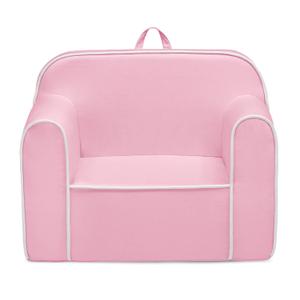 Delta Children Cozee Chair for Kids for Ages 18 Months and Up, Pink/White