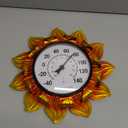 Sunflower Wall-Mounted Outdoor Thermometers, 11 Inch Indoor Outdoor Thermometer Decorative for Patio, Living Room,Wine Cellar, Garden Home Decor, No Batteries Required