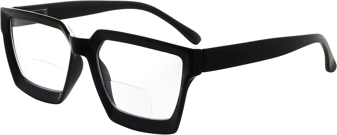 Eyekepper Bifocal Reading Glasses Women - Stylish Bifocal Readers Clear Lens Oversize Frame
