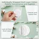 Individually Wrapped Cotton Rounds for Face Cotton Makeup Remover Pads Disposable Bulk 2.4'' Multi-Layer Dry for Most Skin Types Personal Care Kit Hotel Amenities (200)