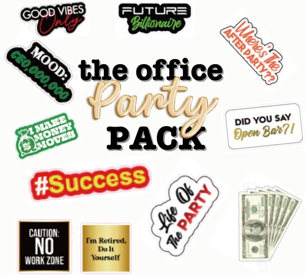 (Office Party Pack) Elevate Your Photo Booth Experience with Our Durable & Waterproof Pack of Signs-Perfect for Weddings, Birthdays, and Photo Booth Businesses - PVC Foamboard Photo Props