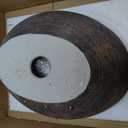 Ceramic Vessel Sink with Faucet and Drain Combo Brown Bathroom Sink Above Counter Oval Sinks Bowl