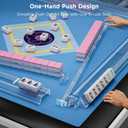 18.5" Mahjong Racks with Pushers, All-in-One for Standard Mahjong Tiles | Integrated molded tile racks with pushers, great for home games & practice, ideal mahjong gift for all players (4 Pack), 19 inches