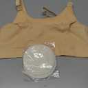 Momcozy Hands Free Pumping Bra, Adjustable Breast-Pumps Holding and Nursing Bra, Pumping & Nursing Bra in One (Medium, Beige)