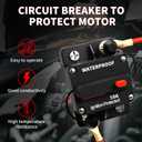 50Amp Circuit Breaker Waterproof Marine Motor Accessory for Boat Trolling ATV Trailer Vehicles Stereo Audio Electronic Battery Solar System Inline Fuse with Manual Reset Switch DC 12V-48V
