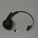 Mopchnic Bluetooth Headset, Wireless Headphone with AI Noise-Canceling Microphone On Ear Wireless Headset with USB Dongle for Computer Office (Black)