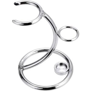 Shaving Razor and Brush Stand Universal Holder for Safety Razor Storage Shave Brush Holder (Silver)
