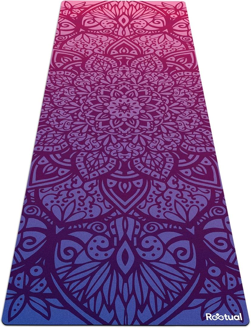 Reetual, The Yoga Mat That Adores Sweat | Premium Hot Yoga Mat Non Slip Towel Combo - with Carrying Strap | Eco Friendly | Designed for Bikram, Hot Yoga, Ashtanga, Vinyasa, Power (Talia)