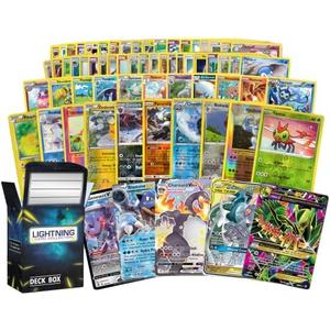 50 Pokemon Cards Plus a Rare Legendary Pokemon Card | Bundle with LCC Deck Box