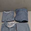 4PK - Men's Deluxe Value Patient Hospital Gown Robe, Soft & Comfortable Gowns Size Medium/Large (Blue)